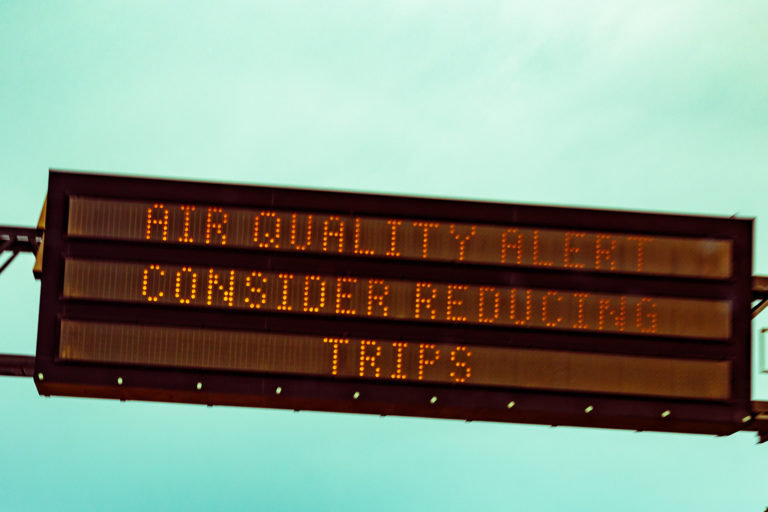 Air quality alert sign. Photo by Tony Webster/Flickr.